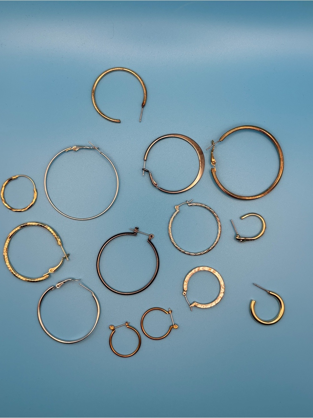 Mixed Metal Hoop Earring Set in Gold and Silver - Women Jewelry
